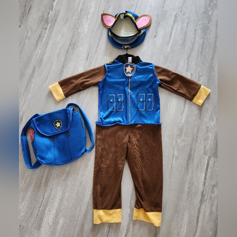 Paw Patrol Chase Halloween Costume with Matching Bag and Hat with Ears